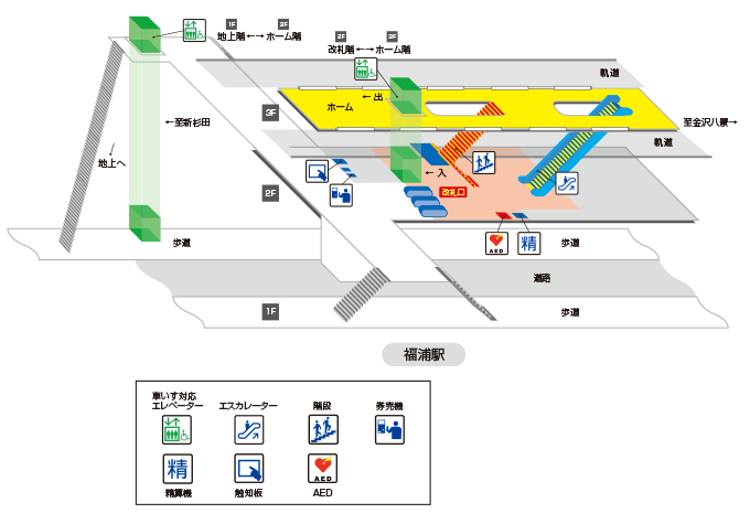 福浦駅構内図