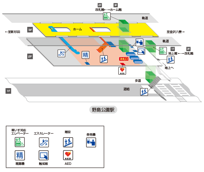野島公園駅構内図