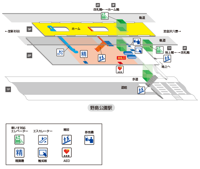 野島公園駅構内図